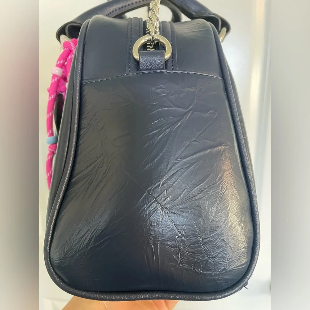 Juicy Couture Juicify Satchel Regal Blue Bag Detachable Charms Crossbody NEW